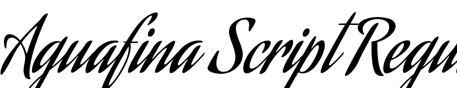 Aguafina Script Regular Yazı tipi ücretsiz indir